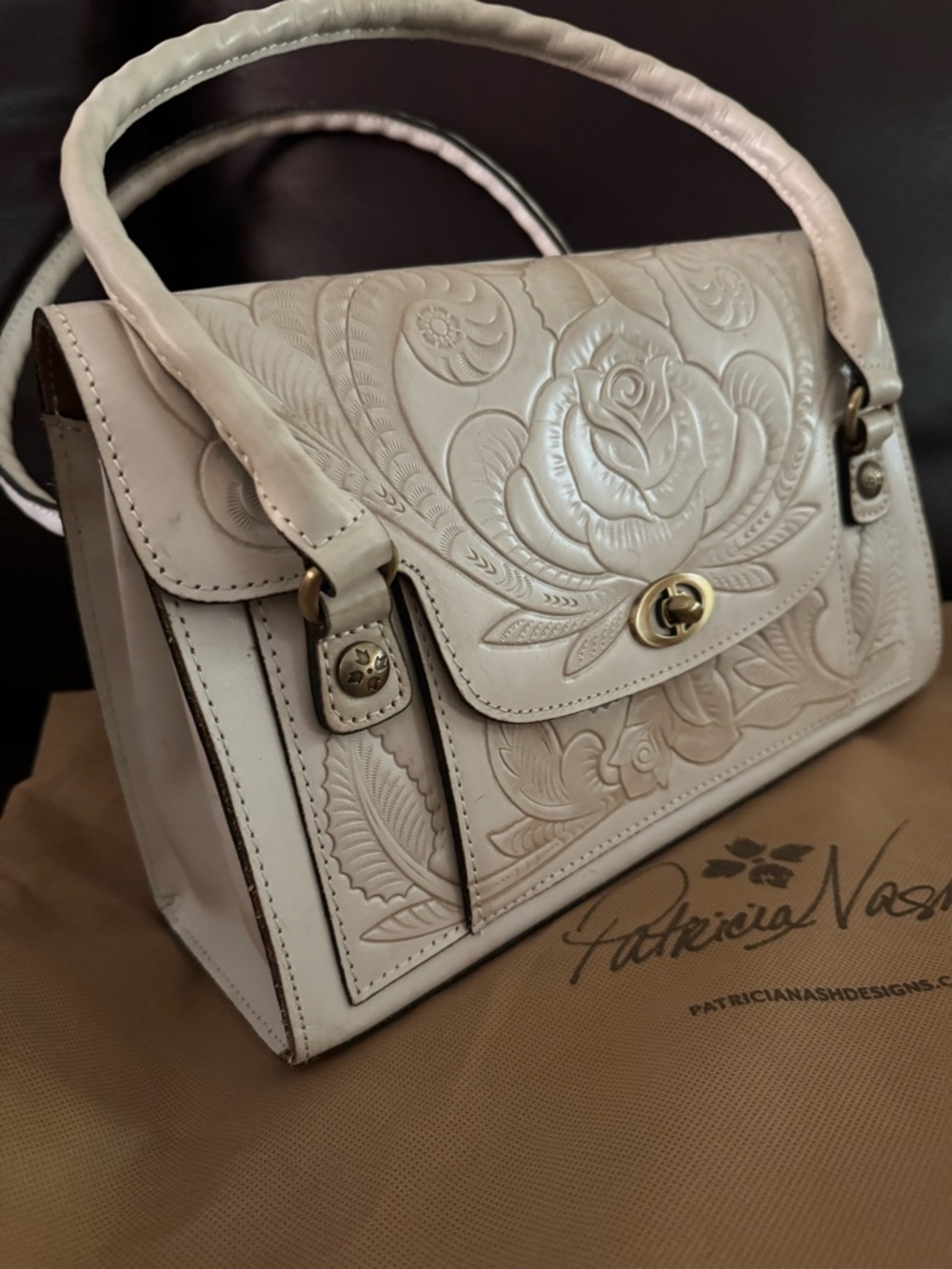 Patricia Nash Tooled Satchel